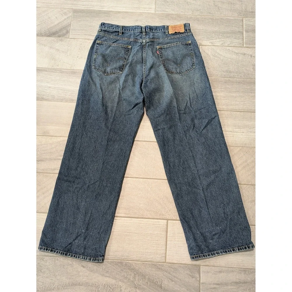 Levi's 599 Giant Fit Baggy Skater Blue Wash Jeans Size 38x34 Rare HTF Street